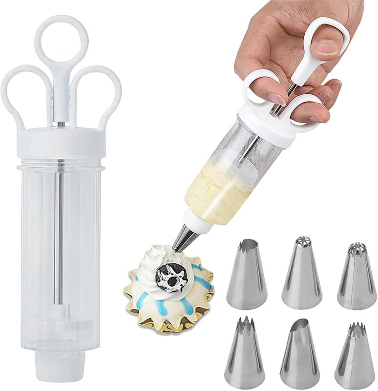 📢 OFFRE LIMITÉE −50% ! ⏰ Kit Pistolet à Décorer en Inox – Set Complet de Douilles et Embouts – Décorez l’Intérieur et l’Extérieur ✨
