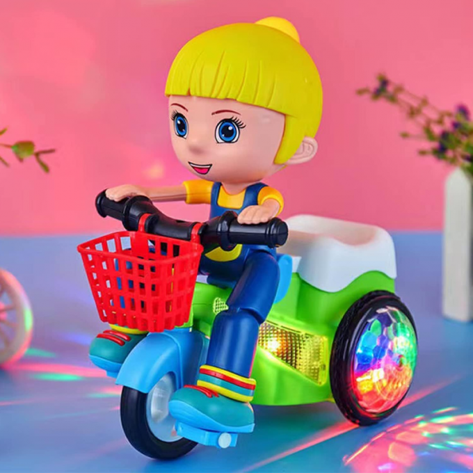 🚲 50% DE RÉDUCTION! 🎁 Tricycle Acrobatique pour Enfants – Rotation 360°, musique & lumières – Sécurisé & durable pour 1 à 4 ans ✨