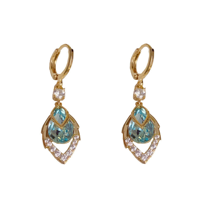 ⏳Spécial à durée limitée⏰Boucles d'oreilles créoles pendantes bleu ciel💧💍
