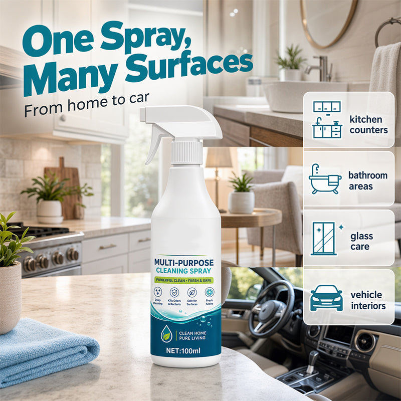 🔥Dernière journée de promotion : -50% - 🏠Spray nettoyant ménager polyvalent à grande capacité⚡Dissout la graisse, les taches et les moisissures