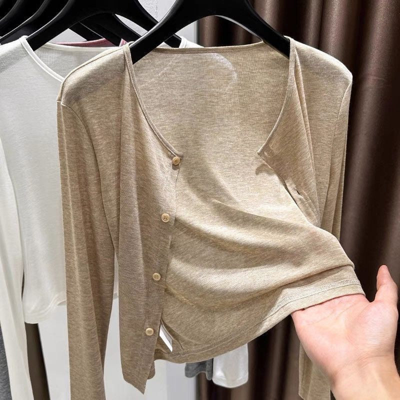 đž 50% DE RĂDUCTION ! âïž Gilet Court & LĂ©ger â BoutonnĂ© Devant, Tissu Lyocell Doux & Respirant â Parfait Ă Superposer sur une Robe Slip ou un Haut â IdĂ©al pour lâĂtĂ© et la Mi-Saison đâš