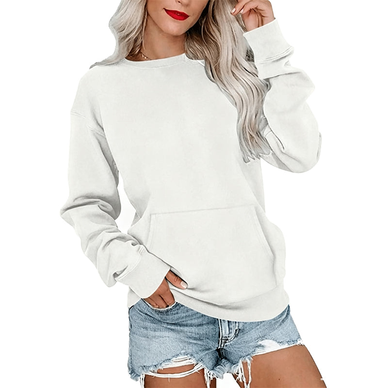 📢📢50% DE RÉDUCTION !! ⏰🌸 Sweat à col rond oversize femme – Coupe ample décontractée, matière douce et respirante, l’indispensable d’un look effortless au quotidien ☁️👖