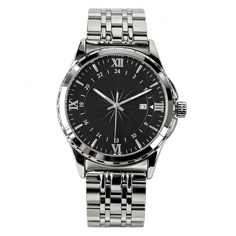 ⌚ 50% DE RÉDUCTION ! ✨ Montre Quartz Classique Homme – Acier Inoxydable – Chronographe & Verre Minéral for Bureau & Occasions