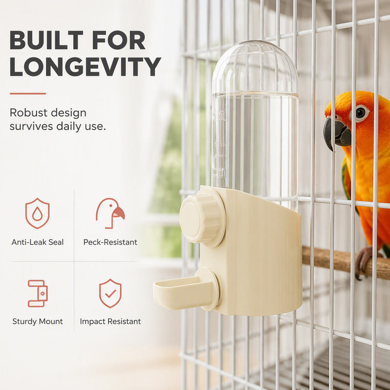 🐦 PROMO FLASH : 50% DE RÉDUCTION ! 💧 Distributeur d'Eau Automatique pour Oiseaux – 250 ml & Gravité – 3 Becs Modulables, Fixation Cage for Perruches & Petits Mammifères ✨