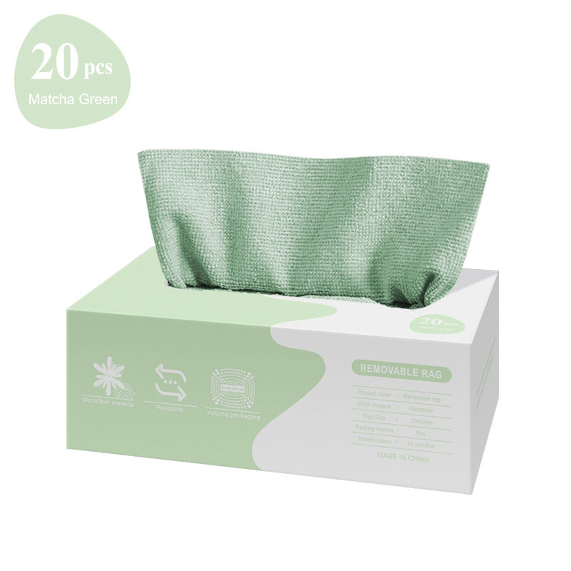 Essuie-Tout Réutilisables en Microfibre - Boîte de 20 Pièces Lavables et Écologiques