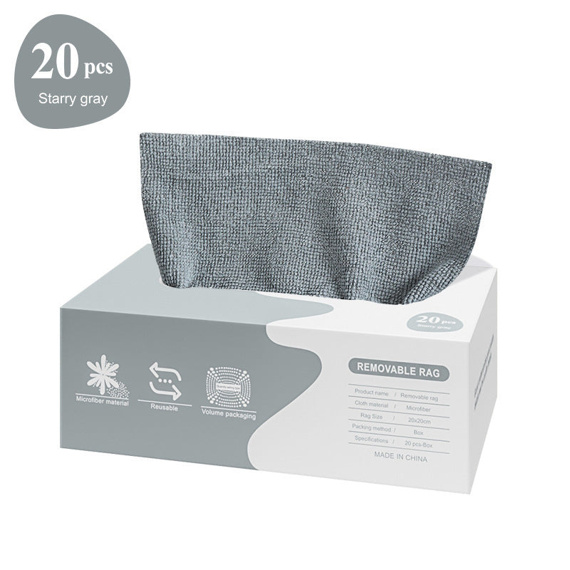 Essuie-Tout Réutilisables en Microfibre - Boîte de 20 Pièces Lavables et Écologiques