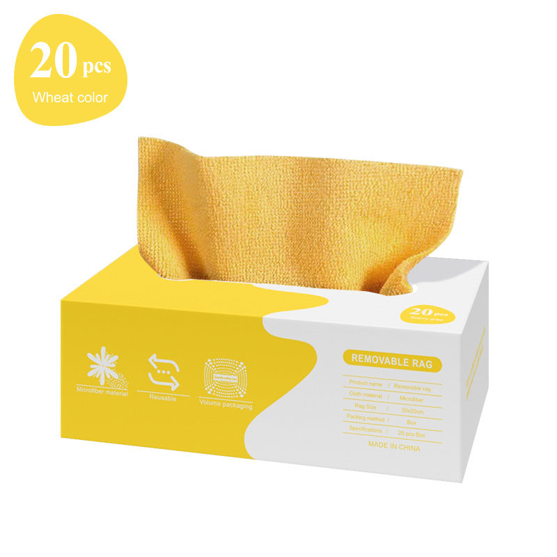 Essuie-Tout Réutilisables en Microfibre - Boîte de 20 Pièces Lavables et Écologiques