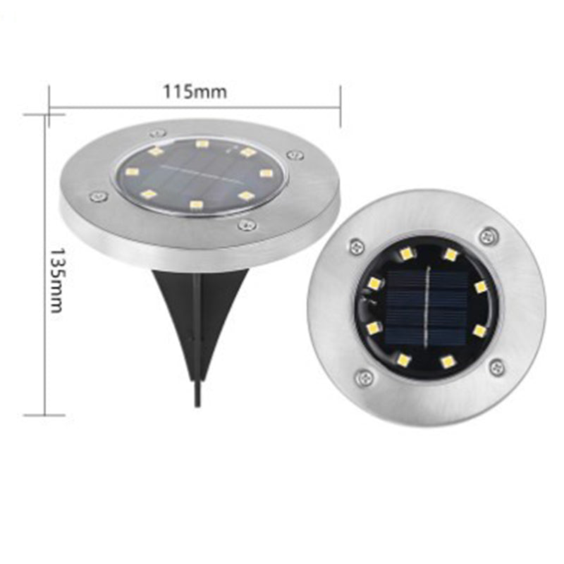🔥 Offre exceptionnelle : 50 % DE RÉDUCTION 🔥 Lampe de sol en acier inoxydable à énergie solaire avec 8 LED