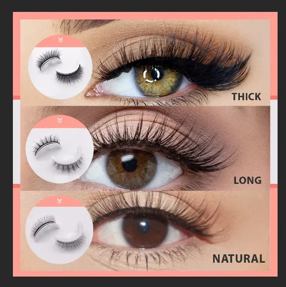 💦 ACHETEZ 2, OFFERT 1 ! ✨ Faux Cils Auto-Adhésifs Waterproof – Faciles à poser, tenue longue durée & effet naturel – Regard agrandi sans colle ni tracas 👁️