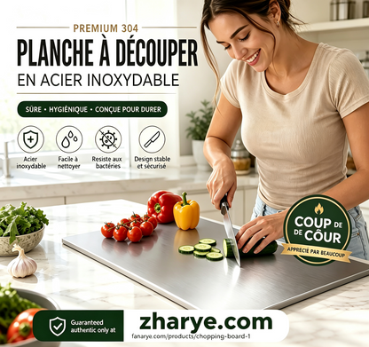 📢📢50% DE RÉDUCTION !! ⏰DERNIER JOUR⚡50K+ VENDUS!🎁Planche à Découper en Acier Inoxydable