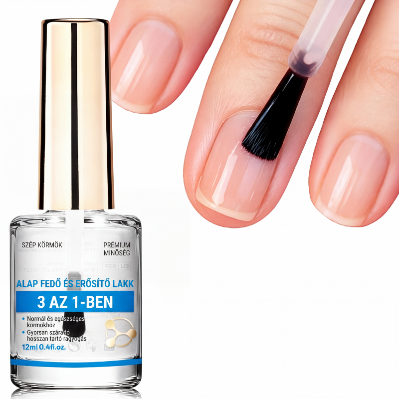 🏷️ PROMO –50 % ⏳ Renforçateur d'ongles Lilas – Finition miroir brillante, séchage rapide à l'air libre – Formule anti-écaillage, 10 ml – Application facile et uniforme 💅✨