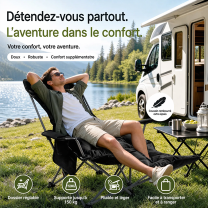 🪑 50% DE RABATT ! 🌿 Trgbarer verstellbarer Klappstuhl für Außenbereich – Léger, stable et pratique – Idéal pour le jardin, le camping, la plage ou la terrasse – un transport et une construction simples 🏕️✨