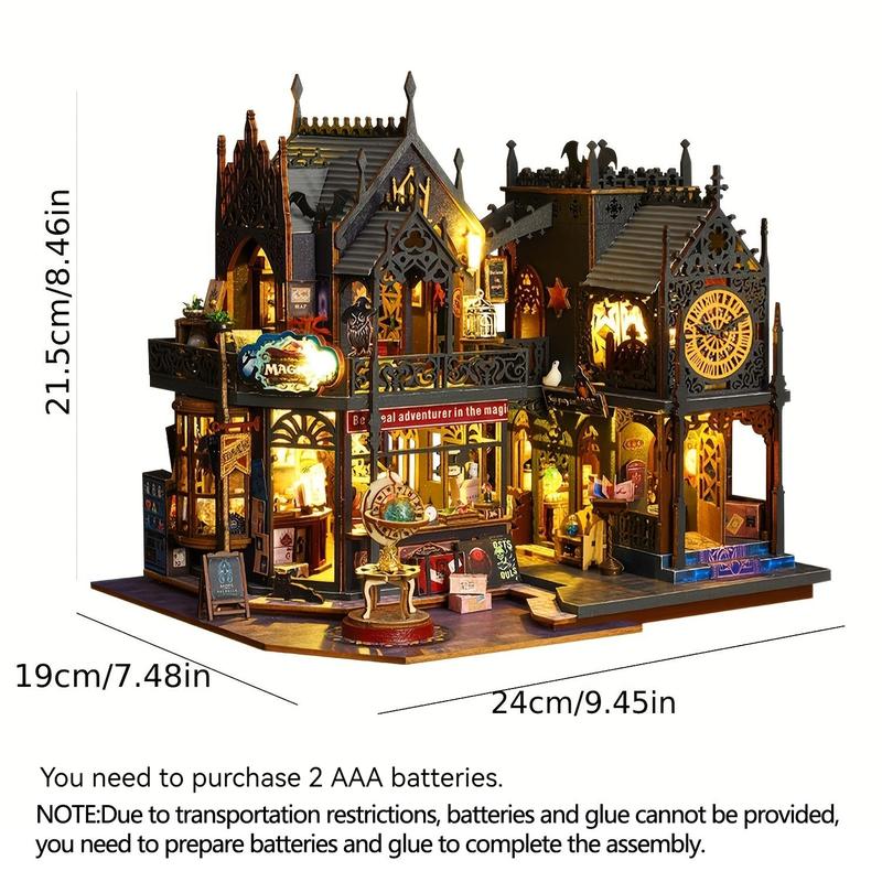🏰 Puzzle 3D en Bois DIY – Kit Book Nook – Décoration d’Étagère Artisanale for Loisirs Créatifs