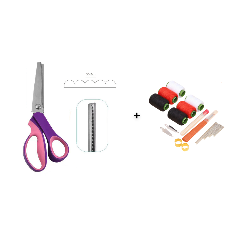 ✂️ Ciseaux Cranteurs en Acier Inoxydable — Bords Zigzag, Poignées Ergonomiques, Couture, Quilting & Scrapbooking, 4 Coloris ✨