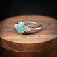 Sterling Silver Natural Turquoise Diamond Ring