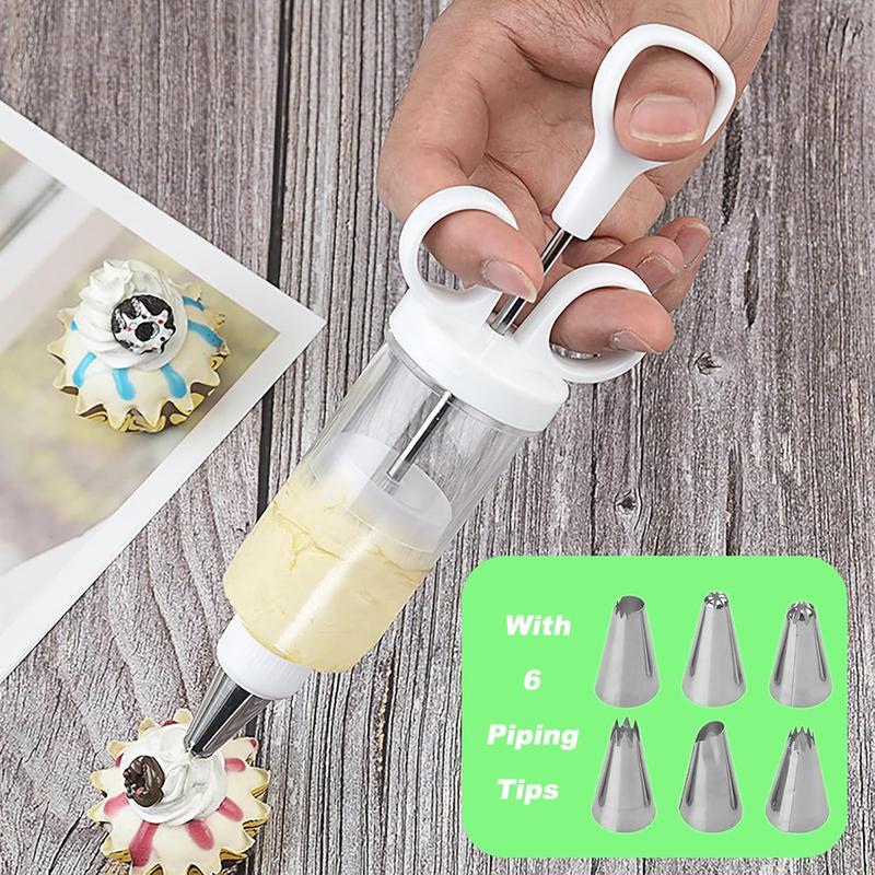 📢 OFFRE LIMITÉE −50% ! ⏰ Kit Pistolet à Décorer en Inox – Set Complet de Douilles et Embouts – Décorez l’Intérieur et l’Extérieur ✨