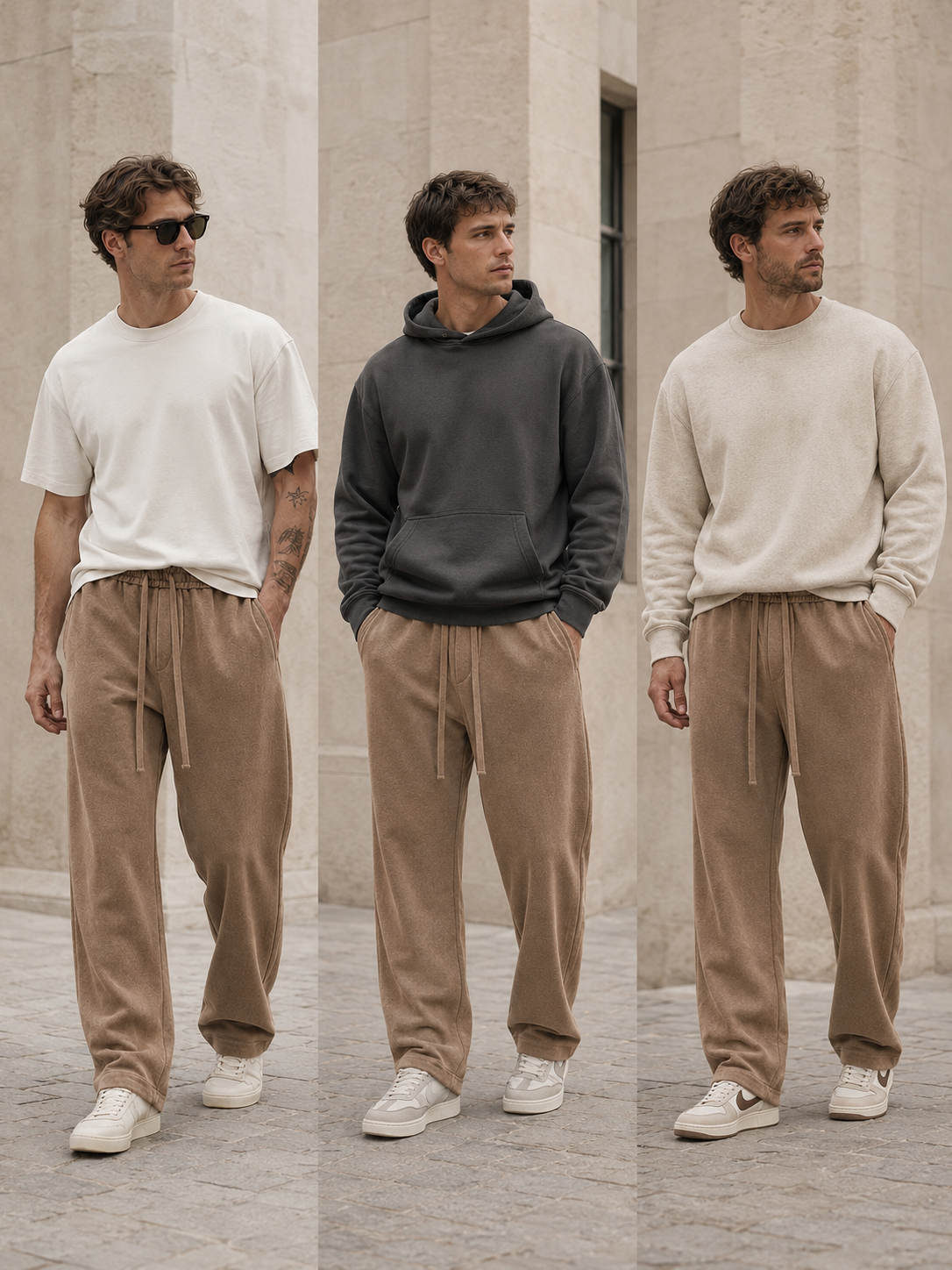 ☁️👖 Jogger en coton lavé acide – Coupe ample et confortable, matière respirante, parfait pour le canapé, la ville ou les week-ends entre potes 🍻🏀