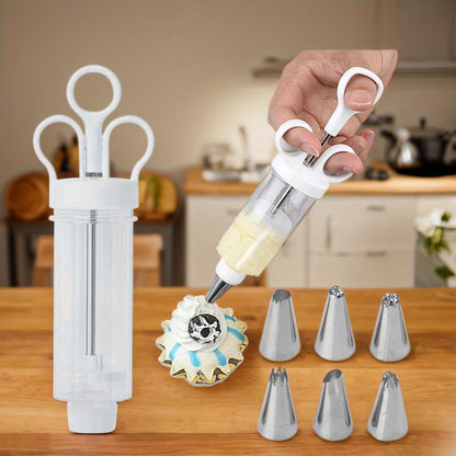 📢 OFFRE LIMITÉE −50% ! ⏰ Kit Pistolet à Décorer en Inox – Set Complet de Douilles et Embouts – Décorez l’Intérieur et l’Extérieur ✨
