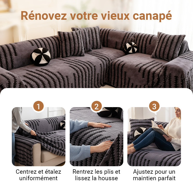 💐50% DE RÉDUCTION ! Housse de canapé en peluche ultra douce – Confort comme un nuage ☁️🛋️【Offre Limitée】