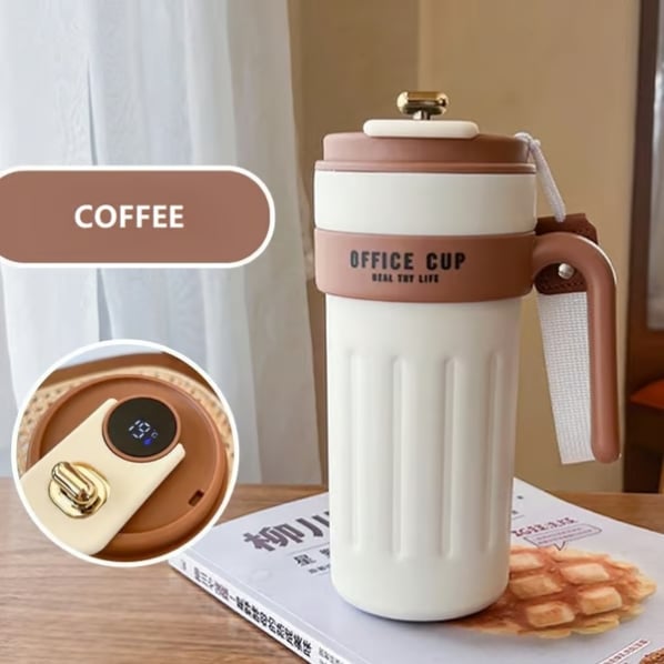 🔥Tasse à café avec affichage de la température par LED😊