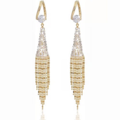 🔥Big Sale 50% OFF🔥zircon tassel earrings🎀