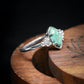 Sterling Silver Natural Turquoise Diamond Ring