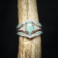 Sterling Silver Natural Turquoise Diamond Ring