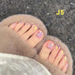 🔥Hot Sale Best Gift 🔥Delicate Glitter False Toe Nails Kit（50% OFF）