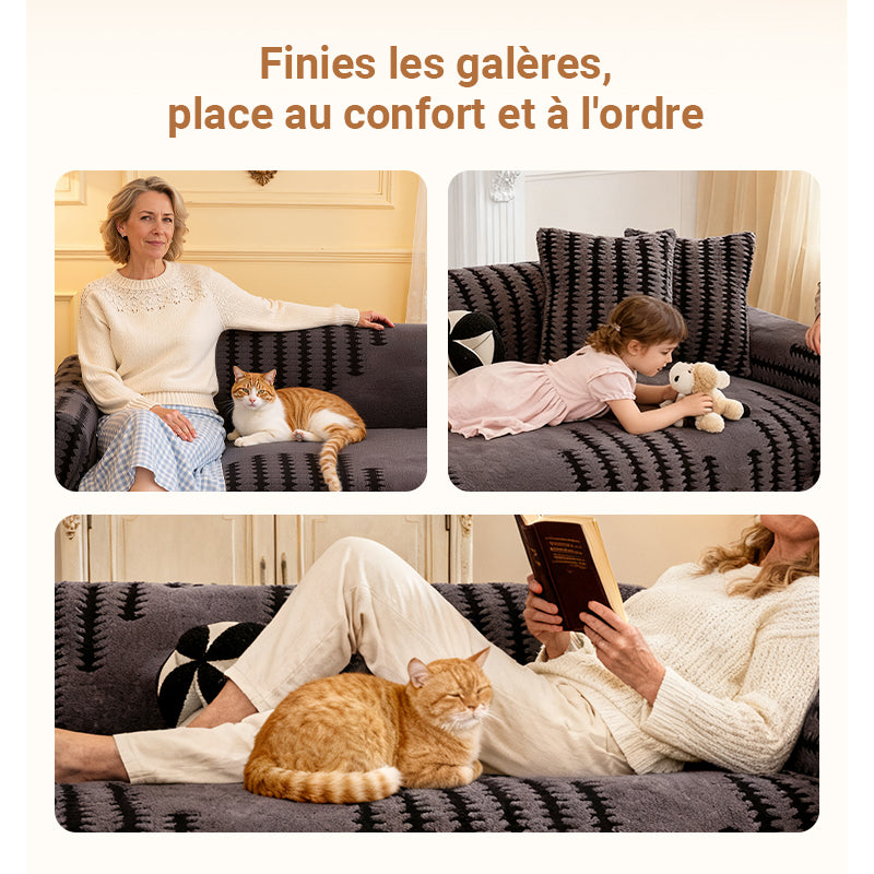 💐50% DE RÉDUCTION ! Housse de canapé en peluche ultra douce – Confort comme un nuage ☁️🛋️【Offre Limitée】