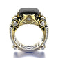 Heavy Duty Vintage Zirconia Wide Band Ring