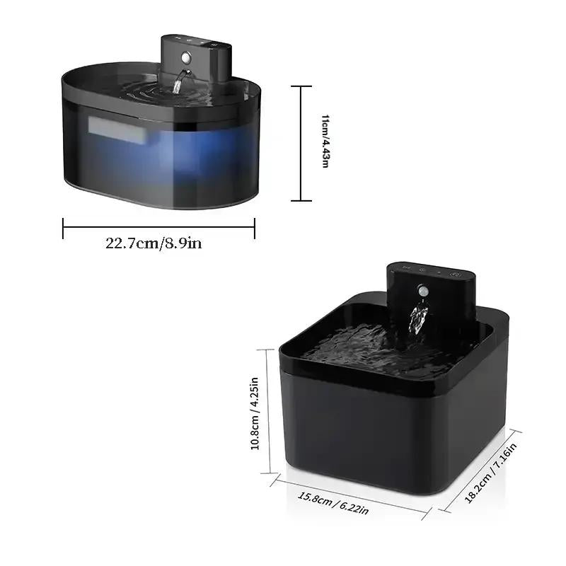 🐱 Edelstahl-Trinkbrunnen für Katzen & Hunde 💧 2,2L Fassungsvermögen, USB-Betrieb & Fließendes Wasser