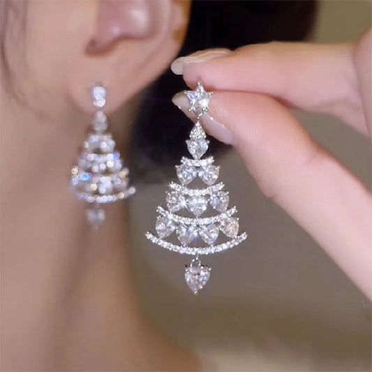 Unique Christmas Tree Earrings