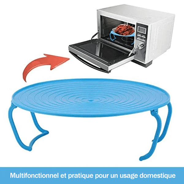 🔥 PROMO FLASH : 50% DE RÉDUCTION ! Plateau Pliable pour Micro-Ondes – Chauffez 2 Plats à la Fois, Résiste à 120°C – 23,5 cm for Gain de Temps & d'Espace ✨