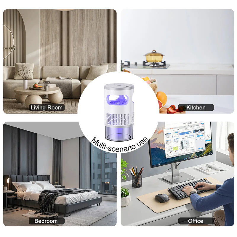 🦟💡 PROMO FLASH 50% ! Appareil Anti-Insectes LED Intérieur – Capture Physique, Silencieux, Veilleuse, 5W, 31-40m², Idéal Chambre & Salon ✨
