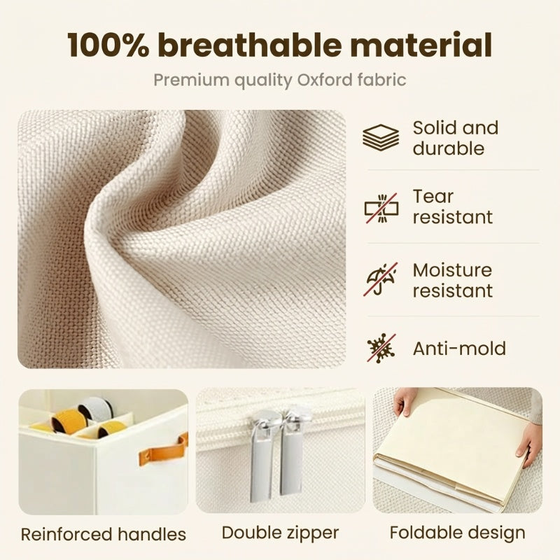 👟 50% DE RÉDUCTION ! 🧺 Boîte de Rangement en Tissu pour Chaussures – Pliable & Respirante – 16 Compartiments & Couvercle Transparent pour Placard 🏠