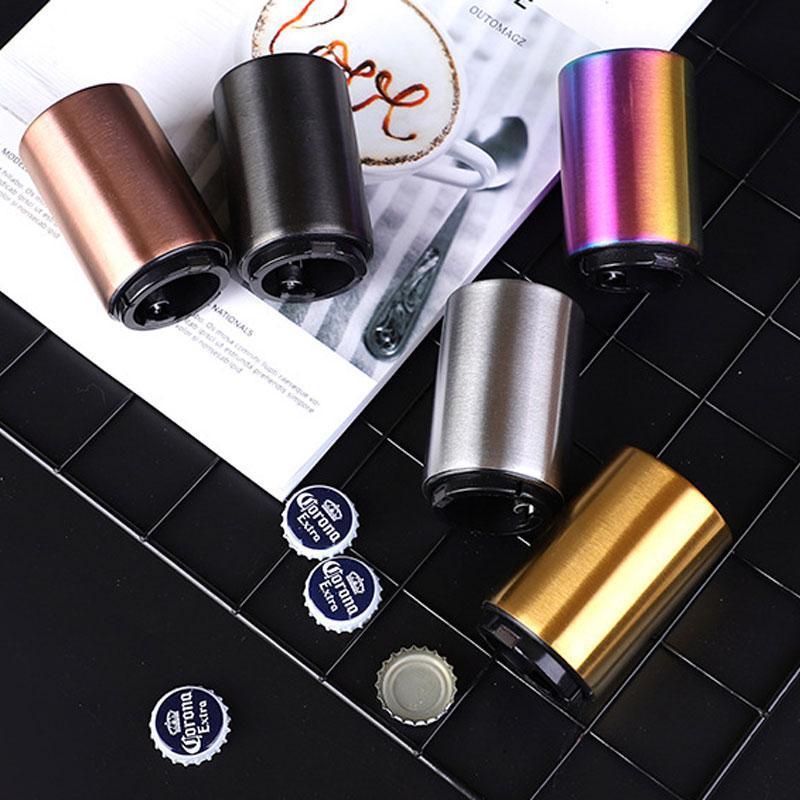 🍺 -50% ! 🧲 Ouvre-Bouteille Automatique en Acier Inoxydable – Aimant Intégré & Design Ergonomique – Pour Bière et Boissons – Noir/Argent/Or/Rose 🍻