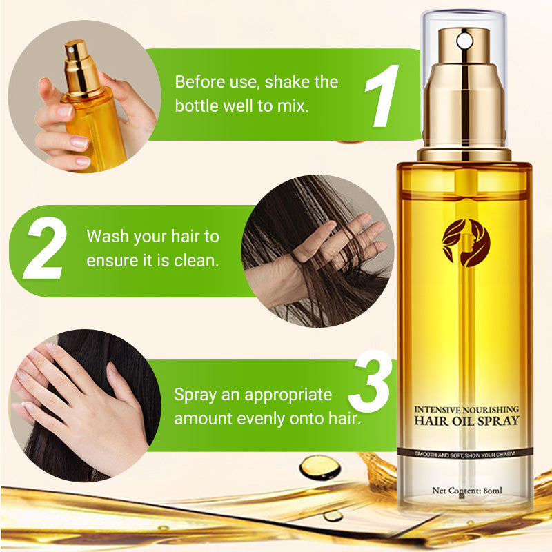 ⏳Spécial à durée limitée⏰Huile capillaire nourrissante intensive en spray🌸✨