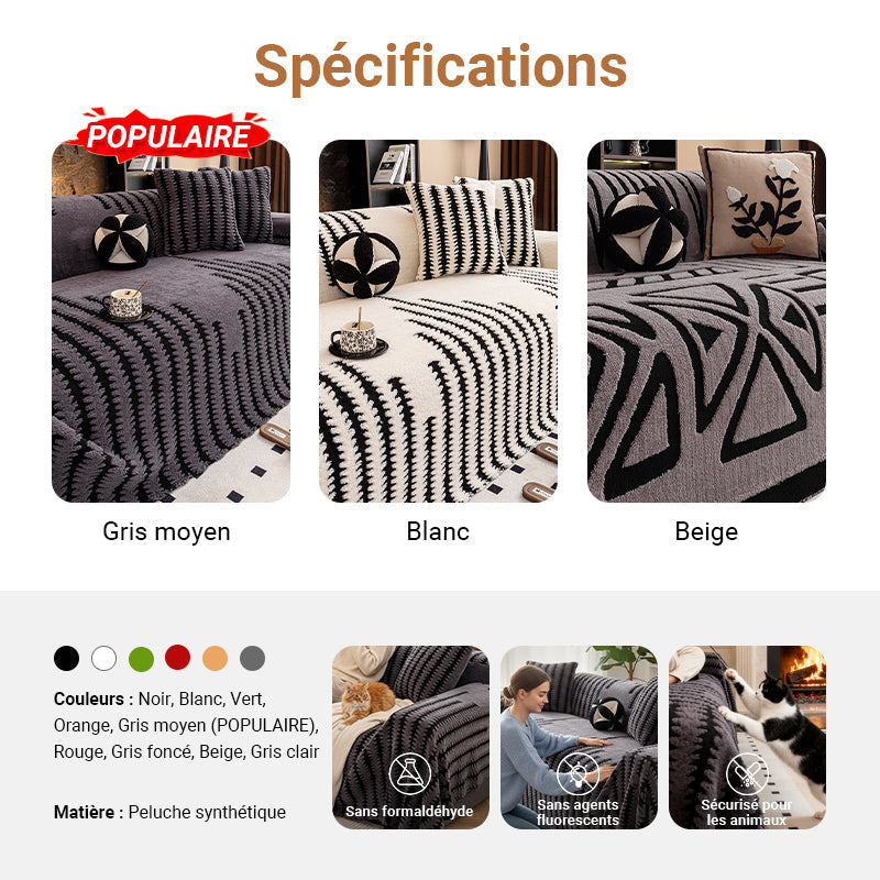 💐50% DE RÉDUCTION ! Housse de canapé en peluche ultra douce – Confort comme un nuage ☁️🛋️【Offre Limitée】