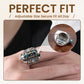 Geometric Engraving Adjustable Rotating Ring
