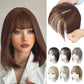 🎁Christmas sale🎅🔥Natural Hair Toppers with Bangs for Women