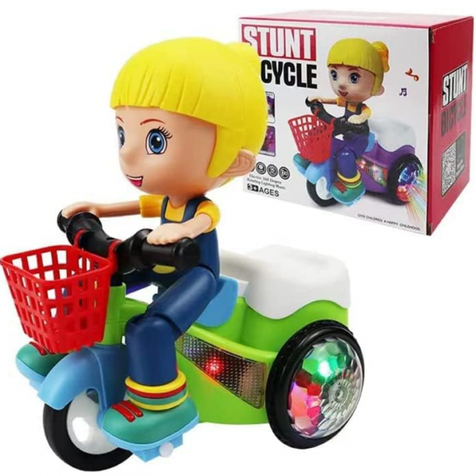 🚲 50% DE RÉDUCTION! 🎁 Tricycle Acrobatique pour Enfants – Rotation 360°, musique & lumières – Sécurisé & durable pour 1 à 4 ans ✨