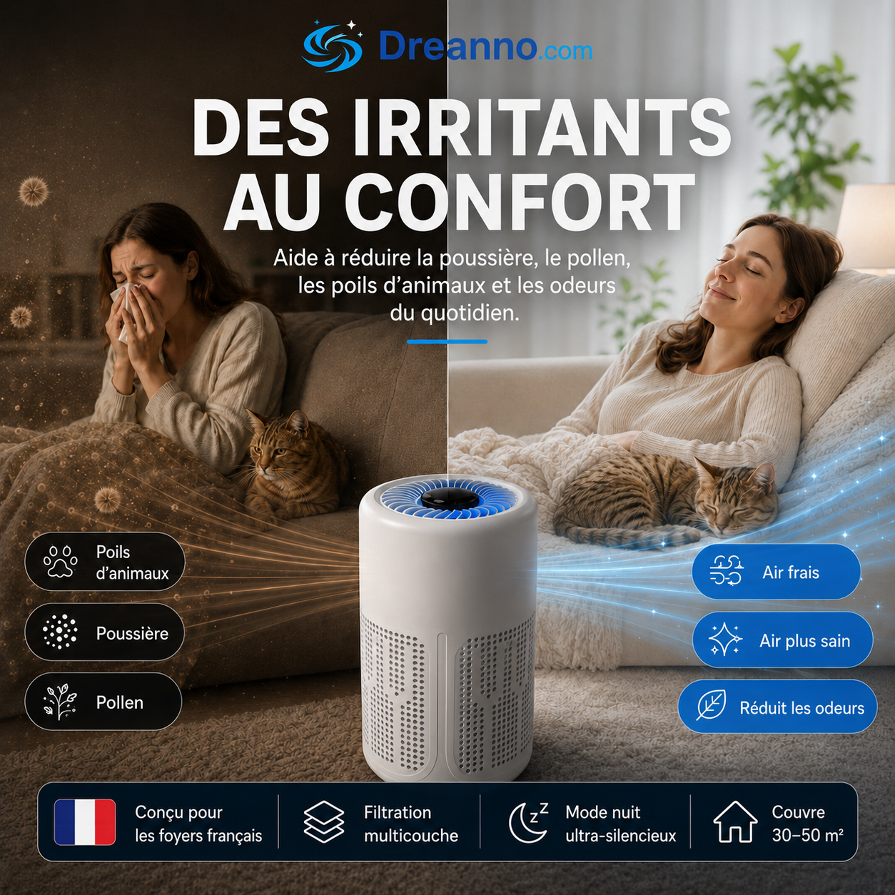 Offre Limitée ✨🌿 Purificateur d’Air Maison