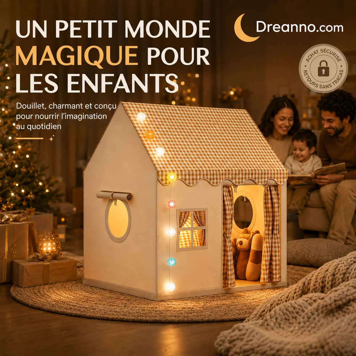 📢🏰 PROMO FLASH 50% ! Château Tente de Jeu pour Enfants – Espace Ludique, Pliable, Idéal Intérieur & Extérieur ✨