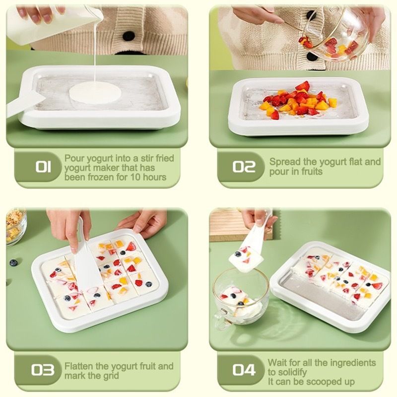 🍦❄️ -50% | Machine à Glace Roulée en Acier Inoxydable 304 – Préparez Vos Desserts Glacés Maison en Quelques Minutes