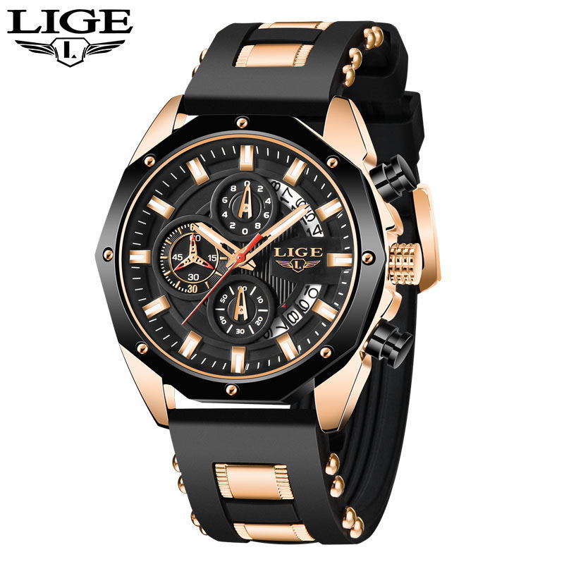 ⌚⚡ Montre sport homme LIGE – Quartz, chronographe, étanche, un garde-temps fiable et stylé pour le sport, l’outdoor et le quotidien, à porter en toutes circonstances 🏔️💧