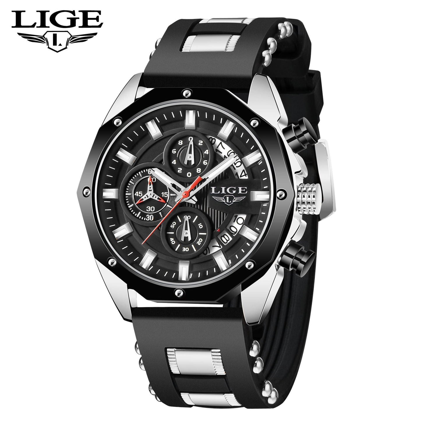 ⌚⚡ Montre sport homme LIGE – Quartz, chronographe, étanche, un garde-temps fiable et stylé pour le sport, l’outdoor et le quotidien, à porter en toutes circonstances 🏔️💧