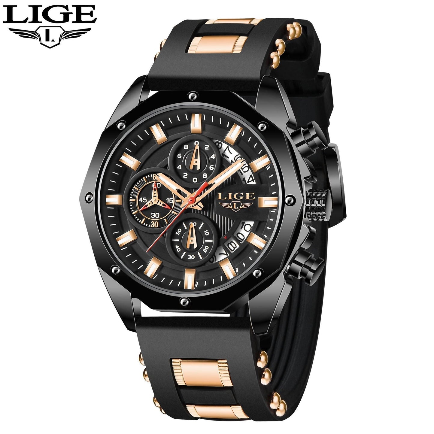 ⌚⚡ Montre sport homme LIGE – Quartz, chronographe, étanche, un garde-temps fiable et stylé pour le sport, l’outdoor et le quotidien, à porter en toutes circonstances 🏔️💧