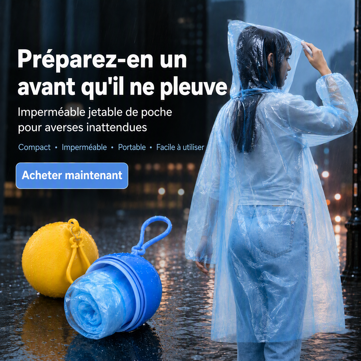 🥳 PROMOTION 2026 🥳 💞 PLUS DE 50 000 EXEMPLAIRES VENDUS ! 👵❤️ Mini-K-way jetable de forme sphérique – Achetez-en 1, recevez-en 1 gratuits ☔🎒✨