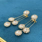 2023 Zircon Round Petal Earrings
