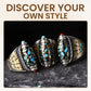 Geometric Engraving Adjustable Rotating Ring